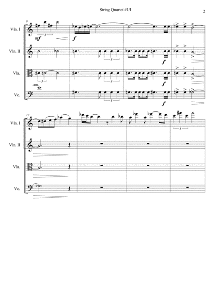 String Quartet I Page 2