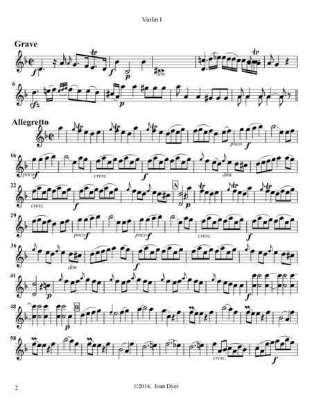String Quartet In D Minor G 172 First Violin Page 2