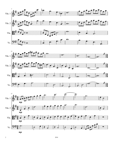 String Quartet In G Major Page 2