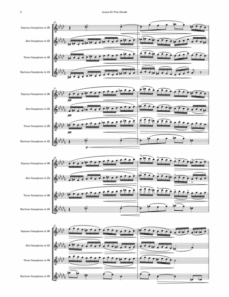 String Quartet In G Minor Op 10 I Anim Et Trs Dcid Arranged For Saxophone Quartet Page 2