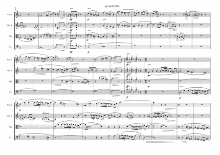 String Quartet No 1 Second Movement Score Page 2