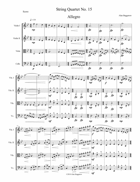 String Quartet No 15 Page 2