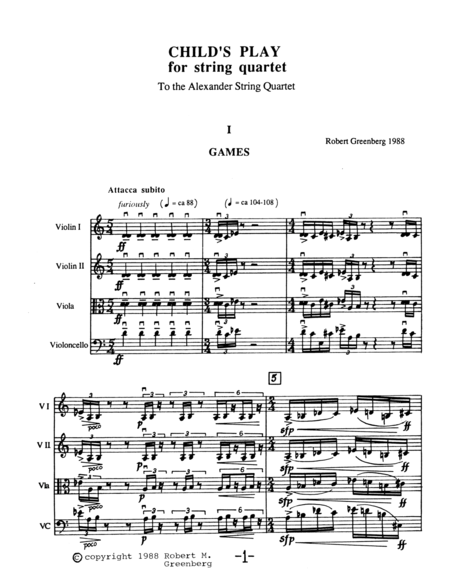 String Quartet No 2 Childs Play Page 2