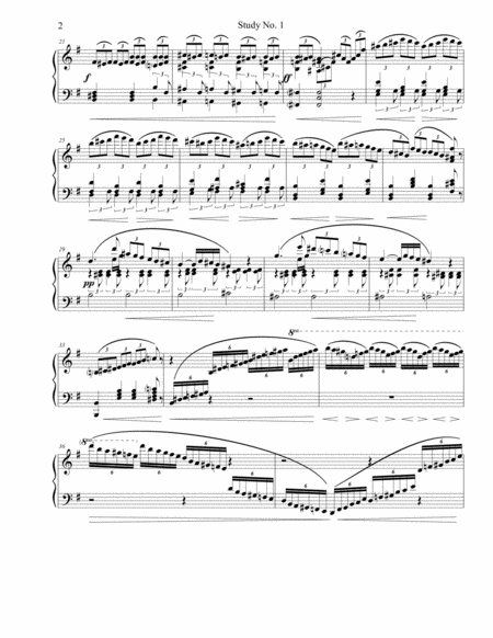 Study No 1 Piano Etude In E Minor Page 2