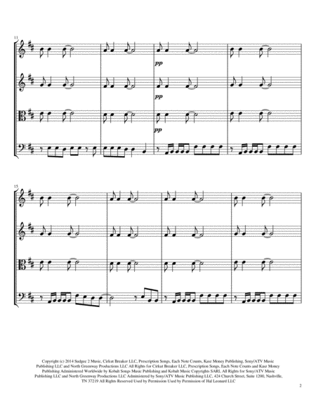 Sugar Maroon 5 String Quartet Page 2