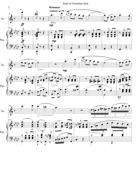 Suite In Ukrainian Style For Saxo Alto And Piano Page 2