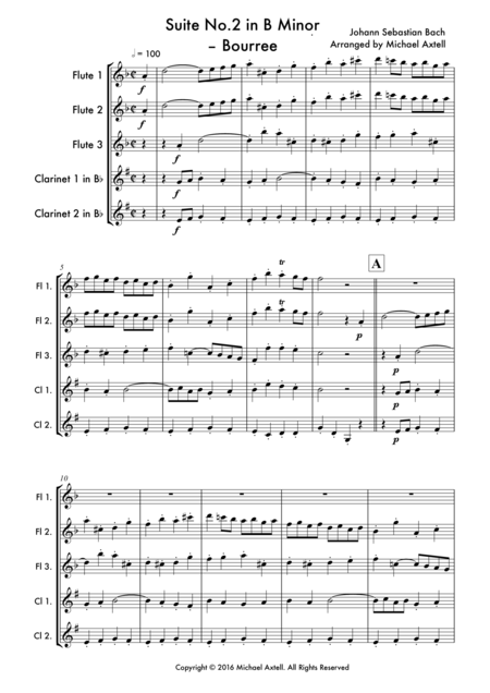 Suite No 2 In B Minor Bourree Johann Sebastian Bach Page 2