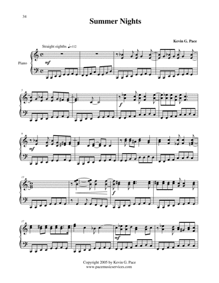 Summer Nights Boogie Original Piano Solo Page 2