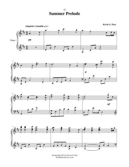 Summer Prelude Original Piano Solo Page 2