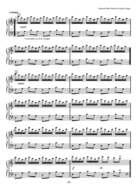 Summer Rain Piano By Dmytro Poeta Page 2