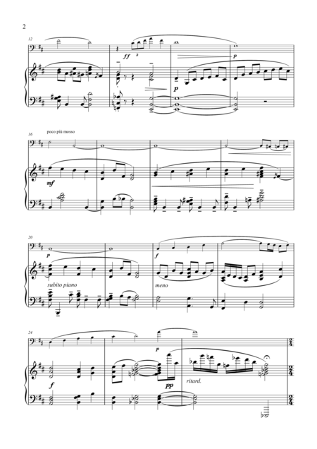 Summer Sonata For Cello And Piano Page 2