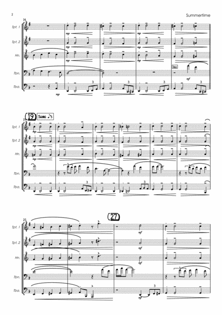 Summertime Brass Quintet Page 2