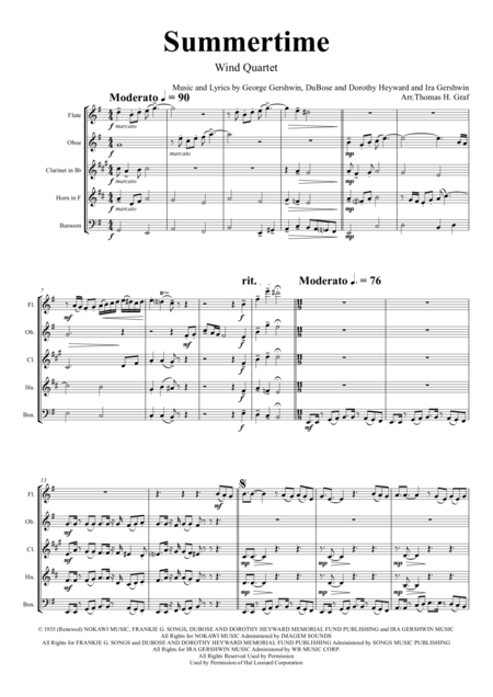 Summertime Gershwin 11 8 Wind Quintet Page 2