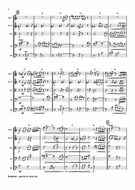 Summertime Gershwin Ballad String Orchestra Page 2