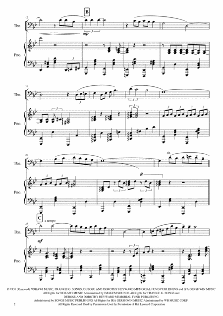 Summertime Trombone Solo Page 2