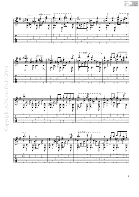 Sunflower Sheet Music For Guitar Page 2