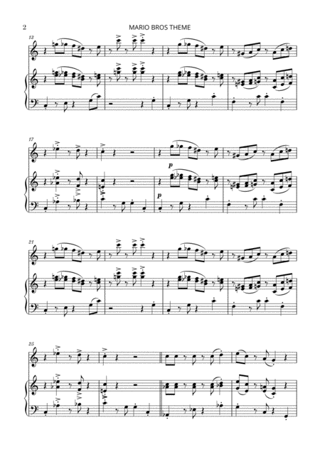 Super Mario Bros Theme For Oboe And Piano Page 2