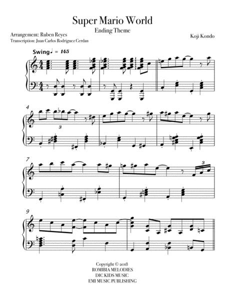 Super Mario World Ending Theme Advanced Piano Arrangement Page 2