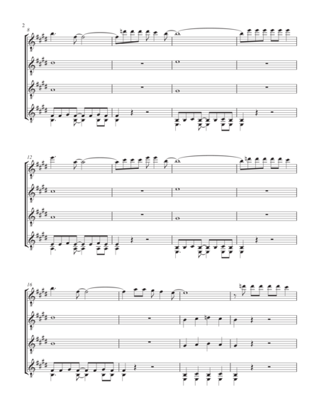 Surfin Usa Guitar Quartet Score And Parts Page 2