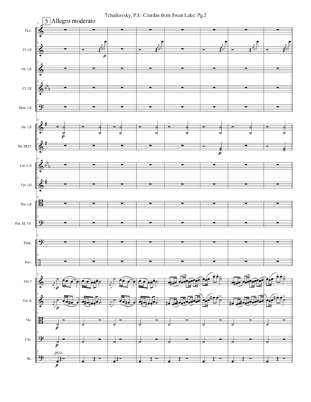 Swan Lake Czardas Extra Score Page 2