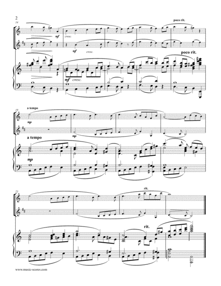 Swan Lake Odettes Theme Flute Clarinet And Piano Page 2