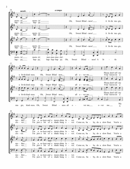 Sweet Blindness Satb A Cappella Page 2