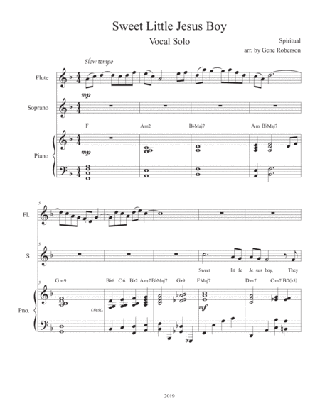 Sweet Little Jesus Boy Soprano Tenor Solo Page 2