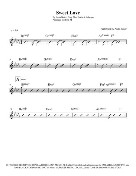 Sweet Love Chord Guide Performed By Anita Baker Page 2