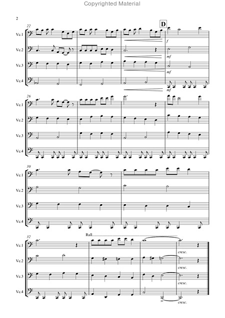 Swing Low Sweet Chariot For Cello Quartet Page 2