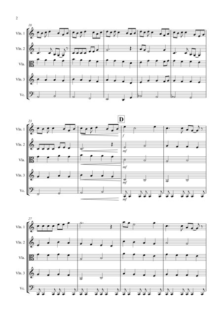 Swing Low Sweet Chariot For String Quartet Page 2