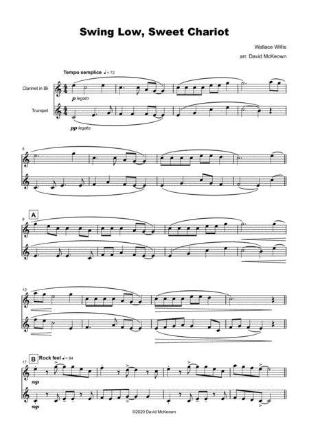 Swing Low Swing Chariot Gospel Song For Clarinet And Trumpet Duet Page 2