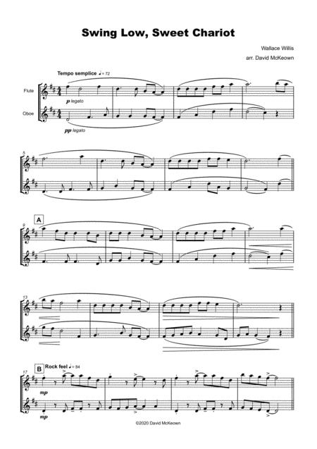 Swing Low Swing Chariot Gospel Song For Flute And Oboe Duet Page 2