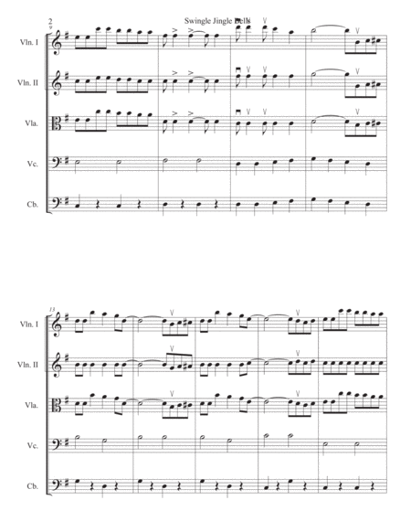 Swingle Jingle Bells For Strings Orchestra Page 2