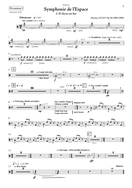 Symphonie De L Espace Symphony Of Space Parts Percussion Page 2