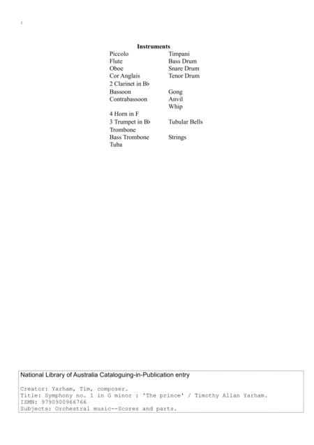 Symphony No 1 In G Minor The Prince Page 2