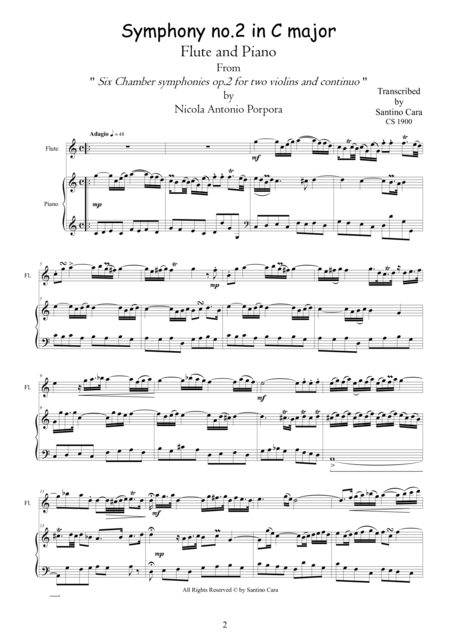 Symphony No 2 In C Major Flute And Piano Page 2