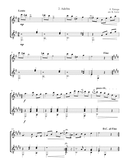 T For Two Flute And Guitar Score And Parts Page 2
