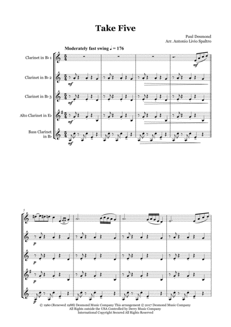 Take Five For Clarinet Choir Page 2