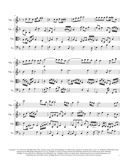 Take Me Home Country Roads John Denver String Quartet Page 2