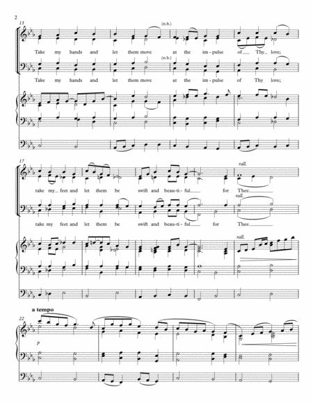 Take My Life That I May Be An Original Setting For Satb And Organ Page 2