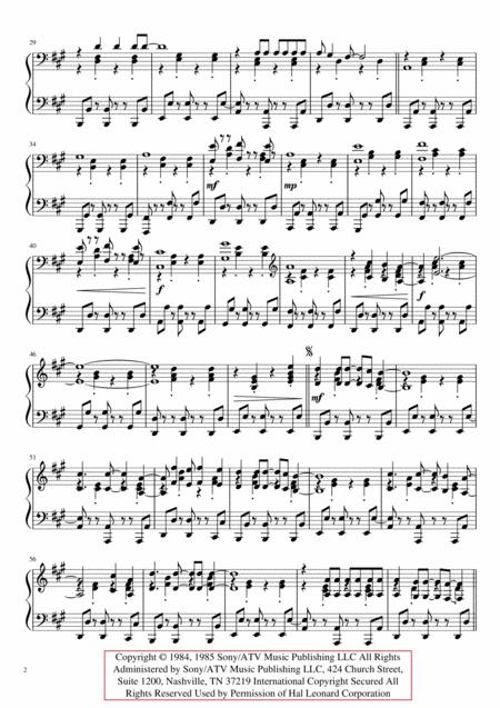 Take On Me Arranged For Advanced Piano Solo Page 2