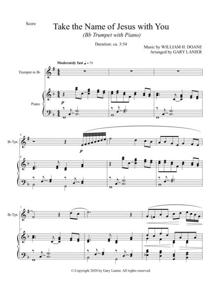 Take The Name Of Jesus With You For Bb Trumpet And Piano With Score Part Page 2