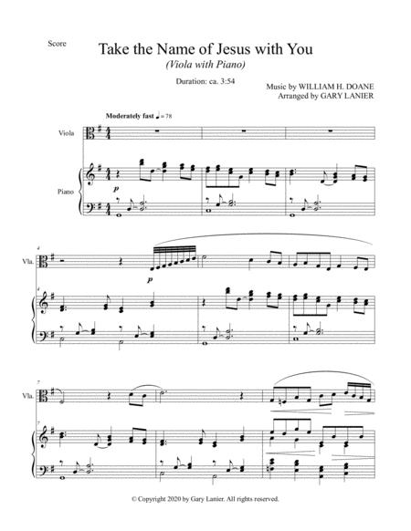 Take The Name Of Jesus With You For Viola And Piano With Score Part Page 2