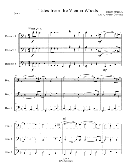 Tales From The Vienna Woods For Bassoon Trio Page 2