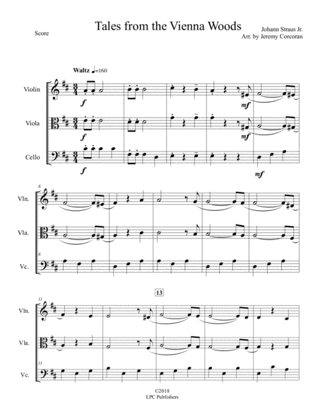 Tales From The Vienna Woods For String Trio Page 2