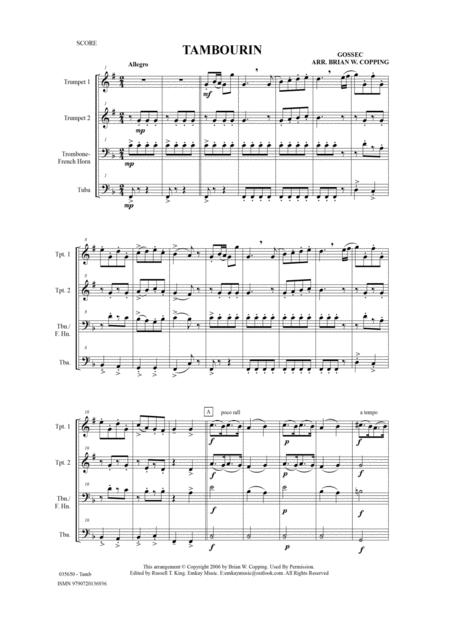 Tambourin Brass Quartet Page 2