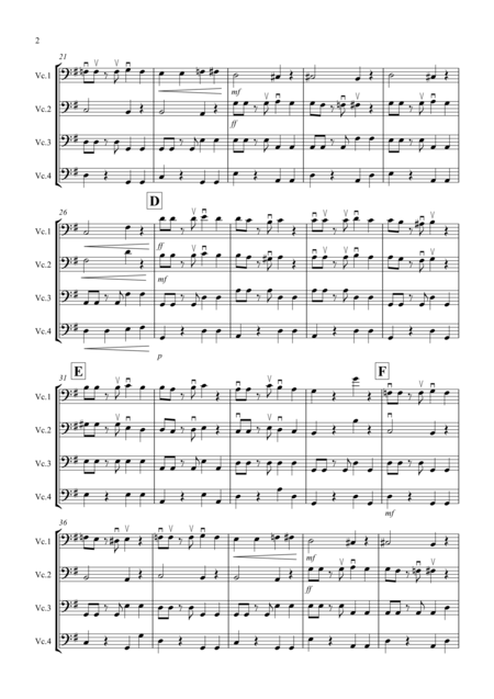 Tango Al Fresco For Beginning Cello Quartet Page 2