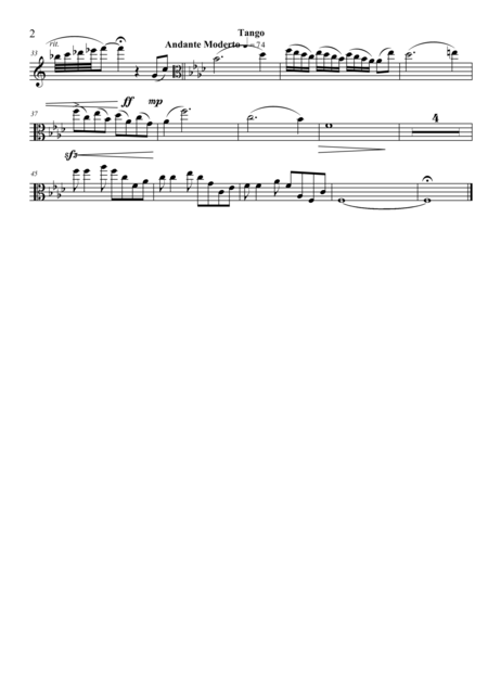 Tango For Viola And Piano Page 2