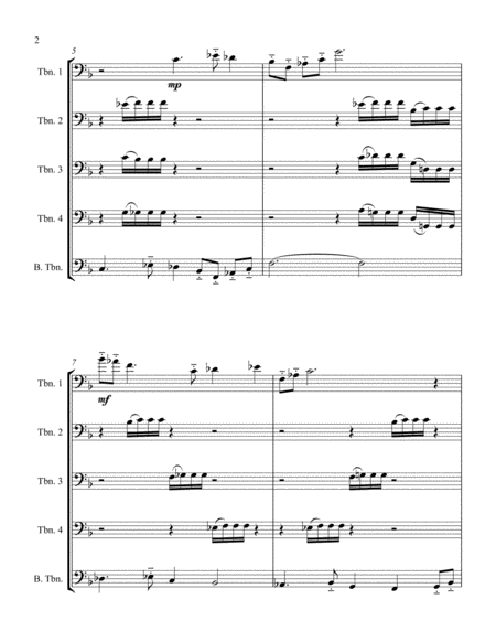 Tapestries For Trombone Quintet Page 2