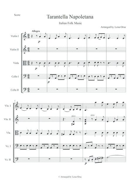 Tarantella Napoletana String Quintet Page 2